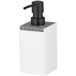 Distributeur savon cube blanc pierre