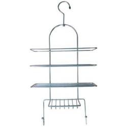 Etagère de douche à suspendre chromée 25x53x11cm