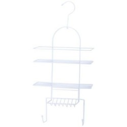 Serviteur de douche 53x25x10.6 cm. acier blanc