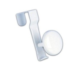 Patère 1 tête clipsable acier blanc
