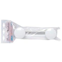 Patère 2 tête laqué blanc