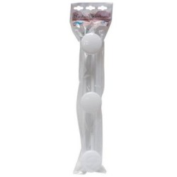 Patère 3 tête laqué blanc