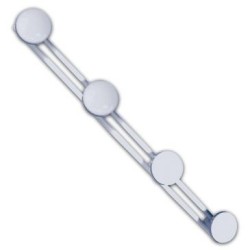Patère 4 tête époxy blanc