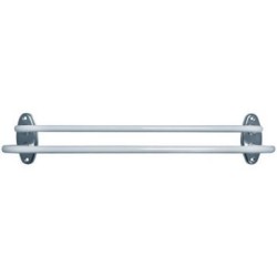 Porte serviette 2 barre fixe époxy blanc