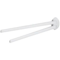 Porte serviette blanc 2 barres 44cm lemon