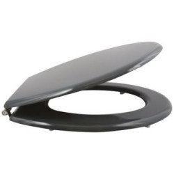 Abattant wc anthracite mdf charnières inox