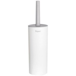 Balai brosse wc blanc avec couvercle