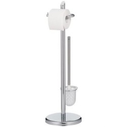 Brosse wc ken métal chrome 22x73 cm
