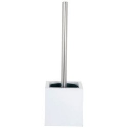 Porte brosse wc mdf et inox blanc