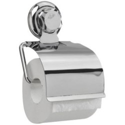 Porte papier hygiénique à ventouse métal chromé