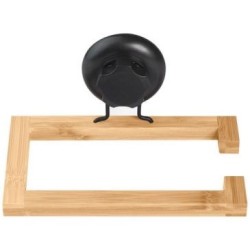 Porte papier hygiénique ou porte serviette ventouse bambou