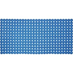 Tapis fond de baignoire bulles bleu transparent 72x36cm