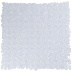 Tapis fond douche 53x53cm galet transparent