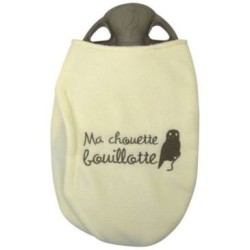 Bouillotte chouette avec housse polaire