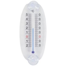 Thermometre fenetre transparent a ventouse