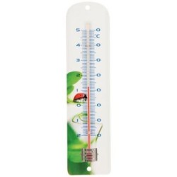 Thermomètre métal 20cm fleurs