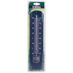 Thermomètre métal bleu roi 30cm
