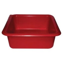 Cuvette carrée 24cm 3.5l rouge