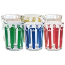 Barquette 6 verres assortis b6v