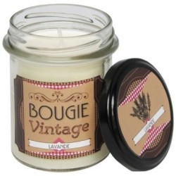 Bougie  vintage 150g fleur de lavande 100% végétale
