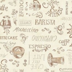 Nappe ronde manhattan ristretto creme 150cm