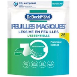 Lessive en feuilles l'essentielle x 25 blanc et couleur.