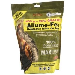 Allume-feux laine de bois 500gr +20% gratuit