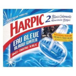 Bloc cuvette WC Harpic anti-tartre eau bleue