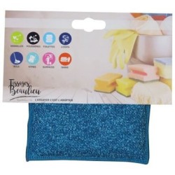 Eponge biface microfibre et grattante 14x9cm
