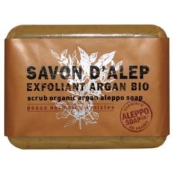 Savonnette d'Alep exfoliante à l'argan bio 100g