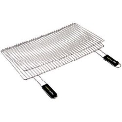 Grille double rectangulaire 60x40cm manche soft touch
