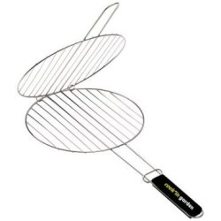 Grille double ronde d37cm manche soft touch