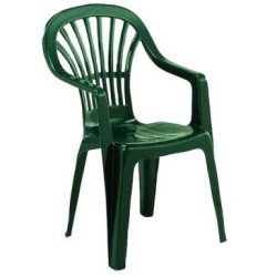 Fauteuil haut dossier empilable zena vert