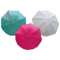 Parasol diamètre 200cm nylon uni coloris assortis