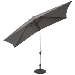 Parasol droit mat alu. 38mm manivelle 300x200cm antharcite
