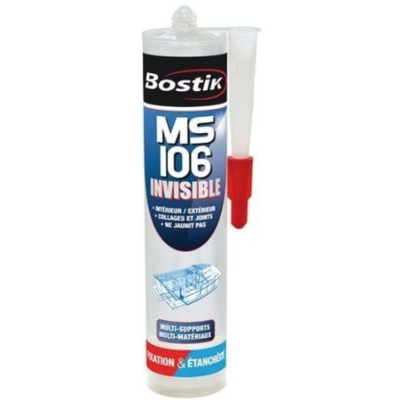Mastic fixation MS106 cartouche 290ml invisible pro