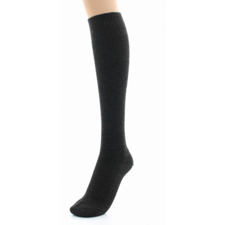 Chaussettes hautes à côtes Confort Laine peignée mélangée Sans élastique