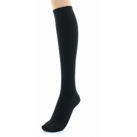 Chaussettes hautes à côtes Confort Laine peignée mélangée Sans élastique