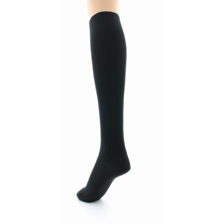 Chaussettes hautes à côtes Confort Laine peignée mélangée Sans élastique