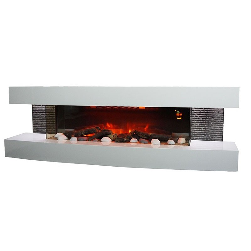 Cheminée électrique design Lounge 3XL Blanche