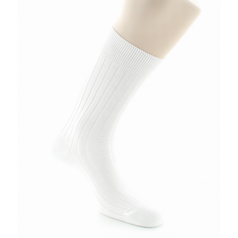Chaussettes à côtes derby - Pur coton fil d'écosse