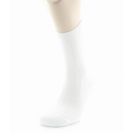 Chaussettes à côtes derby - Pur coton fil d'écosse