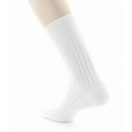 Chaussettes à côtes derby - Pur coton fil d'écosse