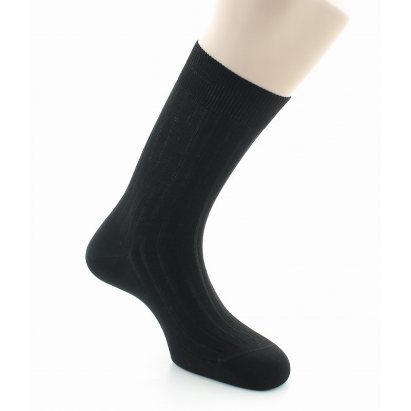 Chaussettes à côtes derby - Pur coton fil d'écosse