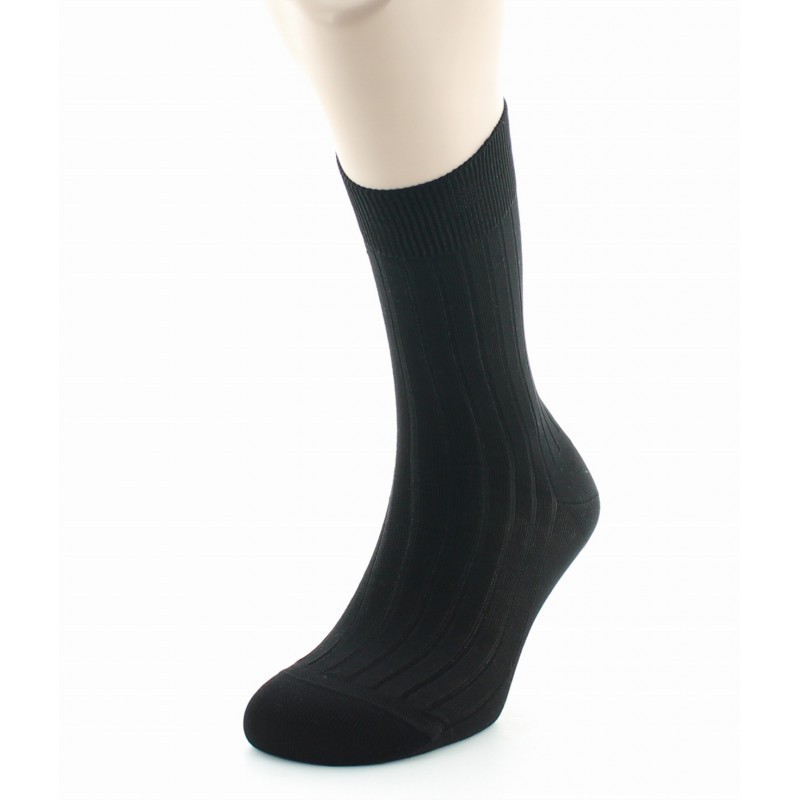 Chaussettes à côtes derby - Pur coton fil d'écosse