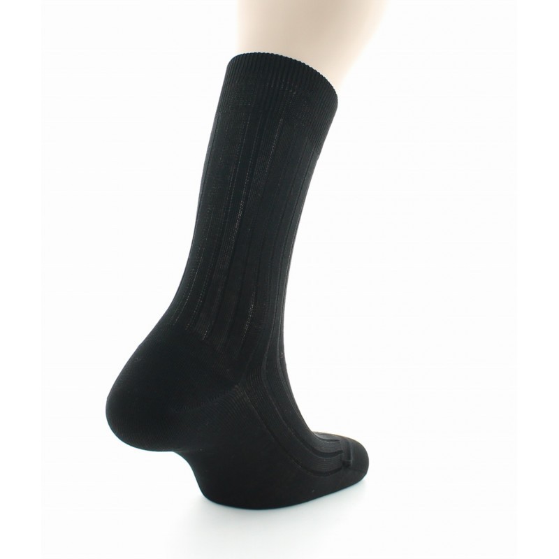 Chaussettes à côtes derby - Pur coton fil d'écosse