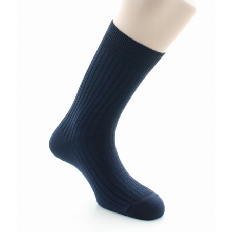 Chaussettes à côtes derby - Pur coton fil d'écosse
