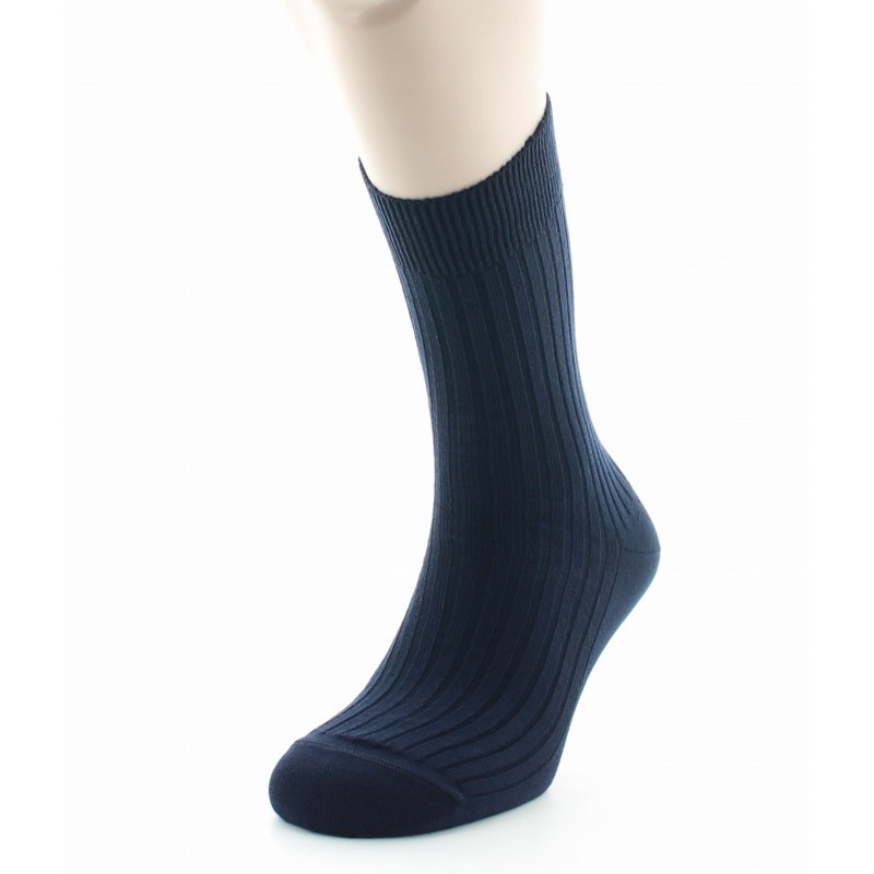 Chaussettes à côtes derby - Pur coton fil d'écosse