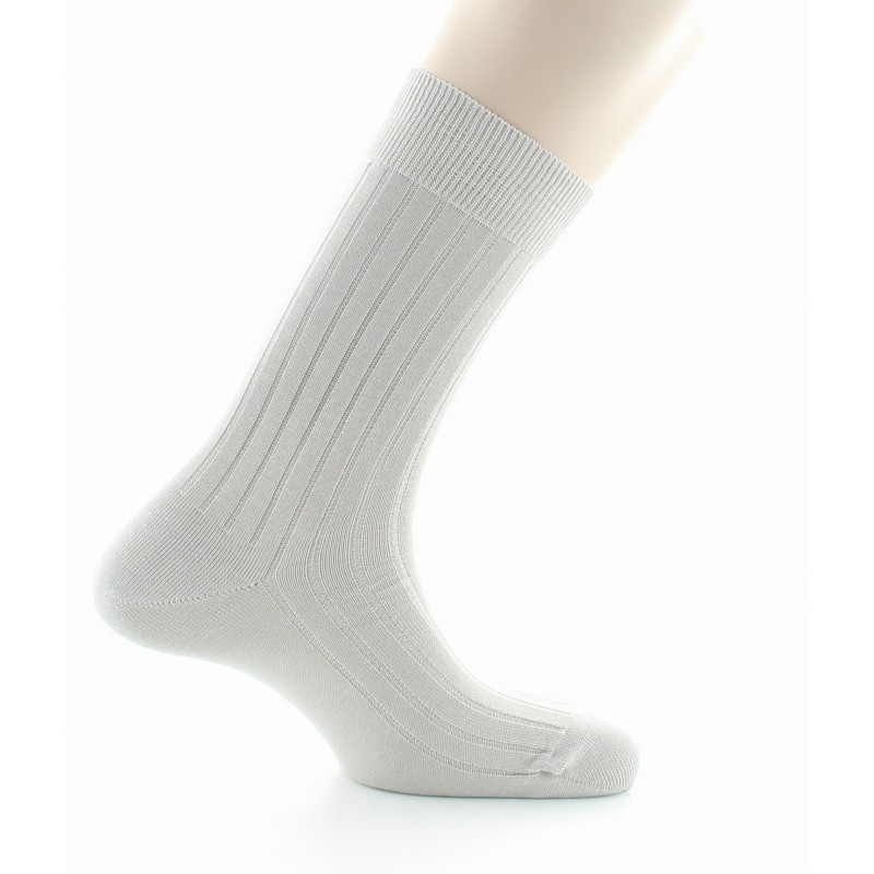 Chaussettes à côtes derby - Pur coton fil d'écosse
