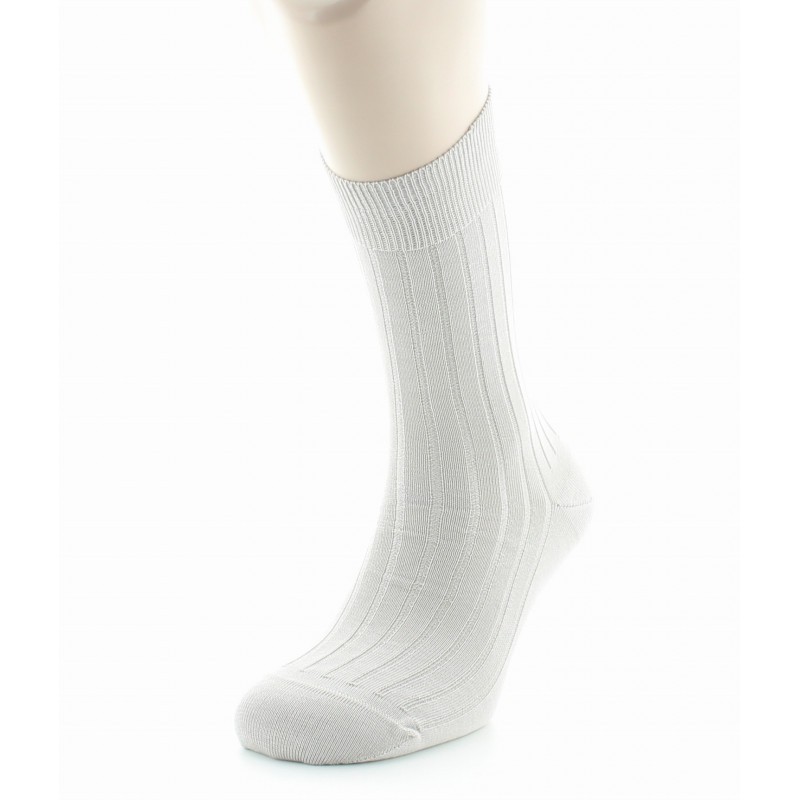 Chaussettes à côtes derby - Pur coton fil d'écosse